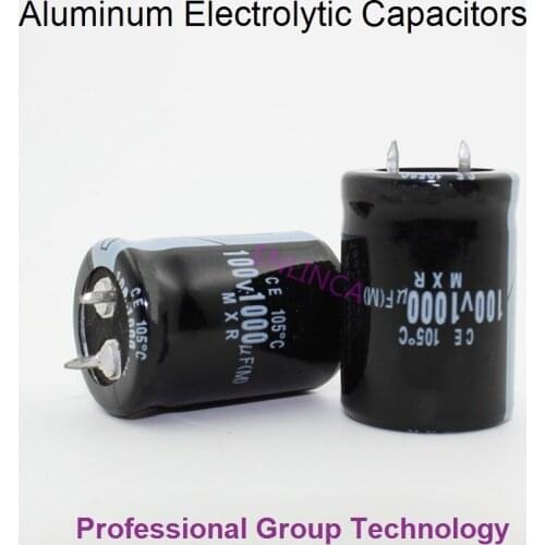1pcs RX1 Good quality 100v1000uf Radial DIP Aluminum Electrolytic Capacitors 100v 1000uf Tolerance 20% size 22x30MM 20