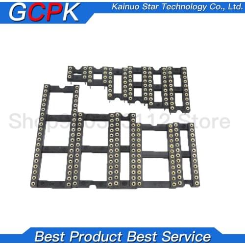 10PCS Round Hole IC socket Connector DIP 6 8 14 16 18 20 24 28 40 pin Sockets DIP6 DIP8 DIP14 DIP16 DIP18 DIP20 DIP28 DIP40 pins