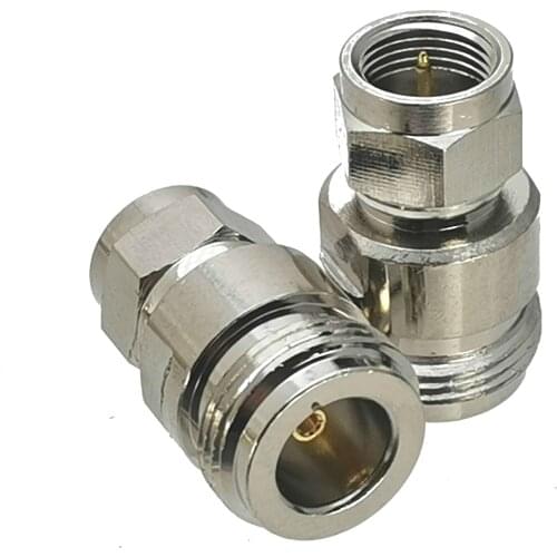 10Pcs N Female Jack to F TV Male Plug RF Adapter Connector Coaxial High Quanlity Brass 50ohm