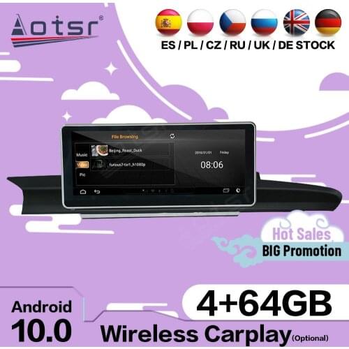 128G Carplay Multimedia Stereo Android 10.0 Player For Audi A6 2012 2013 2014 2015 2016 GPS Video Audio Radio Receiver Head Unit