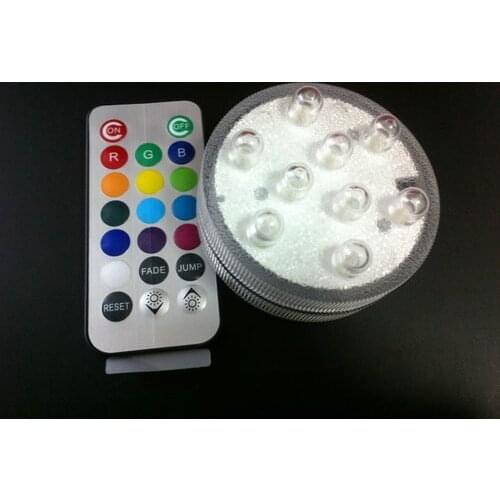 20pcs/lot Multicolor 9leds light Remote controlled submersible light base waterproof Wedding xmas Party Floralytes vase decor