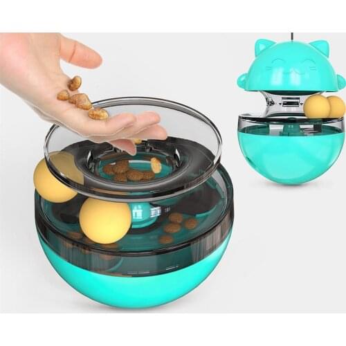 2020 hot sale interactive cat feeding toys set tumbler cat playing toy