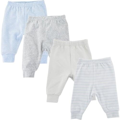 2021 3 4 pcs/set Newborn Pants Baby 100% Cotton Soft Girl Pants Baby Boy trousers Pants Infant Clothing