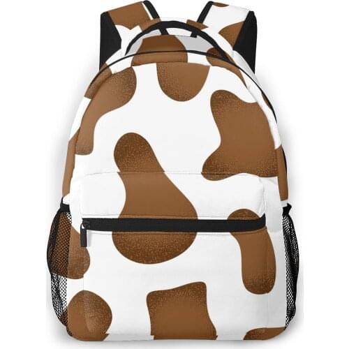2021 Backpack Women Shoulder Bag Brown Cow Skin Fashion School Bag For Teenage Girl Backpacks Travel Bag