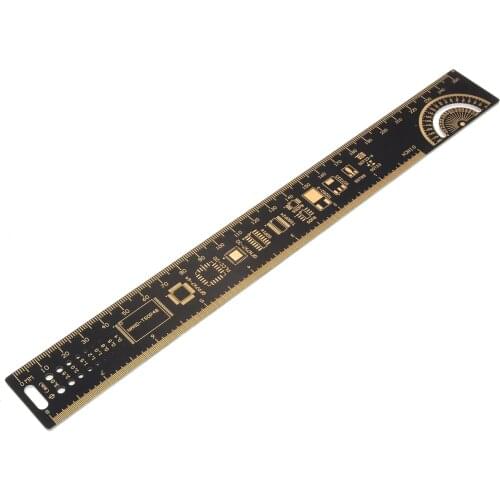 25cm 10" PCB Ruler Straight Caliper Multifunctional Measuring Ruler Building Engineering Tool Resistor Capacitor Chip IC