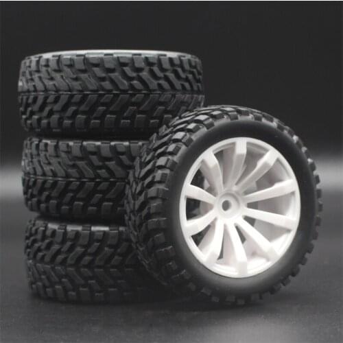 4 piezas de 75mm de goma de escalada de coche fuera de carretera llanta y neumáticos hexagonales para HSP HPI 1:10 componentes