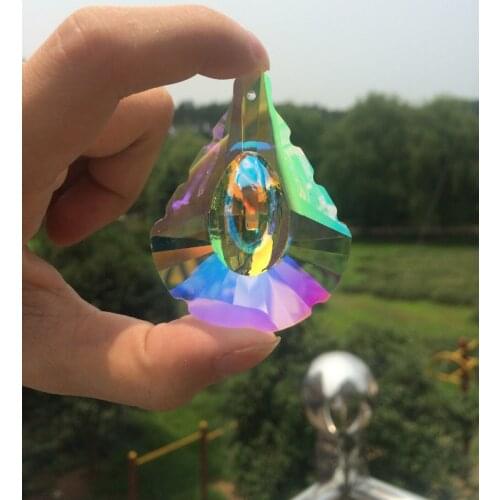 50pcs 63mm Gorgeous Colorful changes Crystal Hanging chandelier pendants, Rainbow AB Crystal Glass suncatcher Prisms