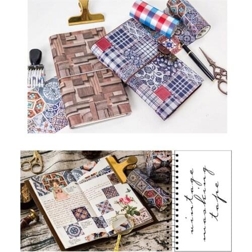 Free shipping 10rolls Masking Tape Adhesive Decorative Stationery Tape Tie-dye vintage wood series