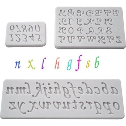 Numbers Letters Silicone Mold Sugarcraft Cupcake Baking Mold Fondant Cake Decorating Tools