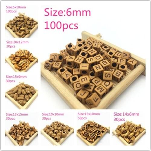 Wood Hair Braids Dread Dreadlock Beads Cuffs Clips Necklace Bracelet Jewelry Accessories DIY