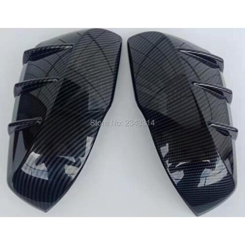 For Toyota Alphard Vellfire ABS Carbon Fiber Pattern Door Mirror Cover Rear View Mirror 2016 2017 2018 2019 Car Accessories