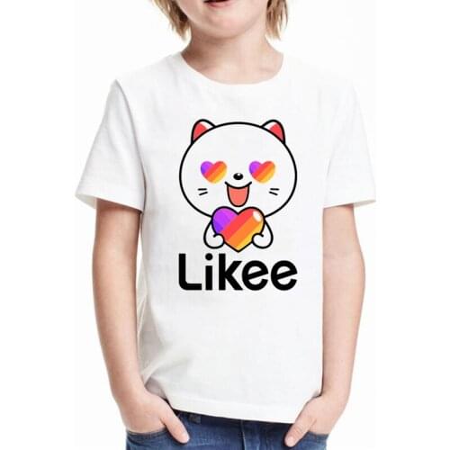T shirt boys t shirts funny cat likee kids tshirt children’s clothing t-shirts tops for girls shirts children clothes 2021