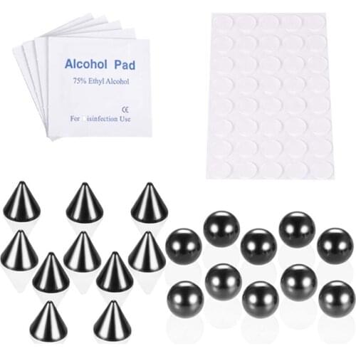 Stainless Steel Fake Piercing Stud Set Fake Nose Stud Eyebrow Lip Piercing Stud