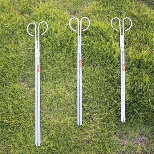 Multipurpose steel fire tongs with long handle Barbecue Pliers BBQ Food Clip flat garbage garbage pickers Folder Carbon Tool