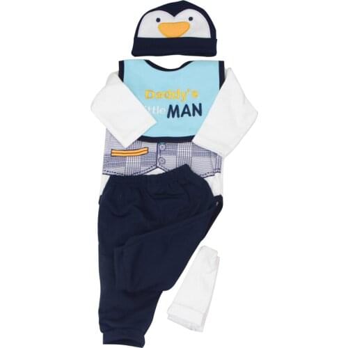 Fashion Reborn Baby Dolls Boys Clothes Five Pieces Set Fit For 22-23 Inch Baby Reborn Accessories For Cute Kids Birthday Gift