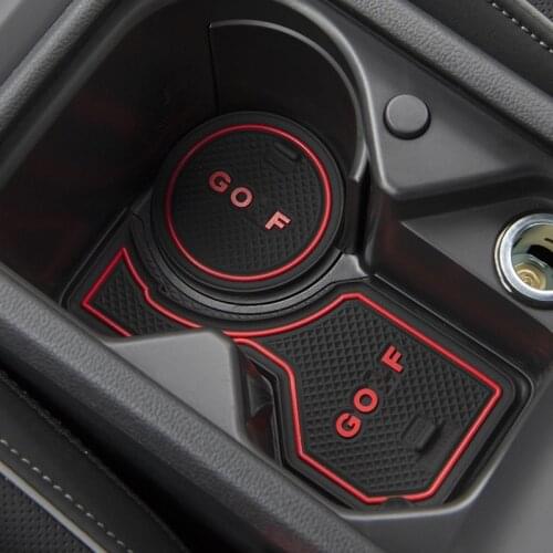 For Volkswagen GOLF MK8 Anti-Slip Gate Slot Cup Mat Door Groove Non-slip Pad Interior car-styling accessories Coaster