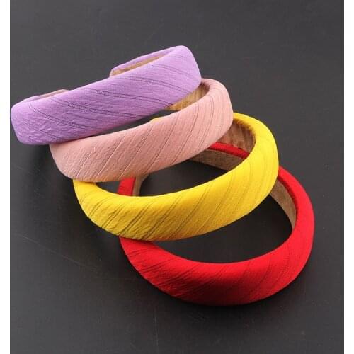 New Fashion Simple Fabric Sponge Pattern Hair Hoop Ladies Beach Party Traveling Bridal Hair Accessories 900
