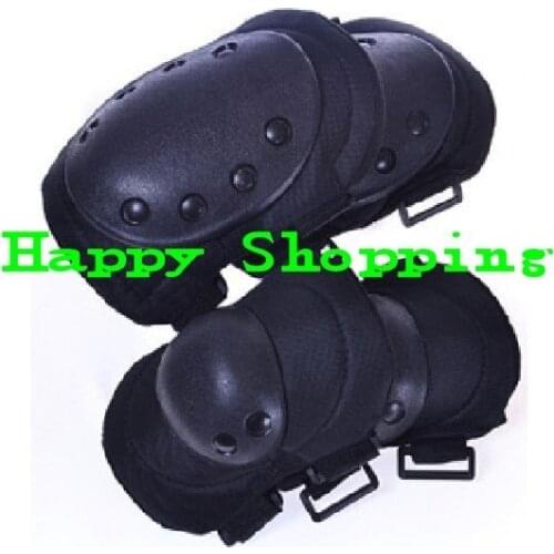Tactical hunting outdoor sports cyclingknee and elbow protector protective pads set Black