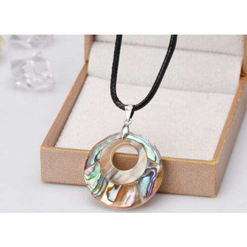 Women Necklace Natural Colorful Abalone Shell Pendant Necklace Neck Ornaments Jewelry For Ladies Female