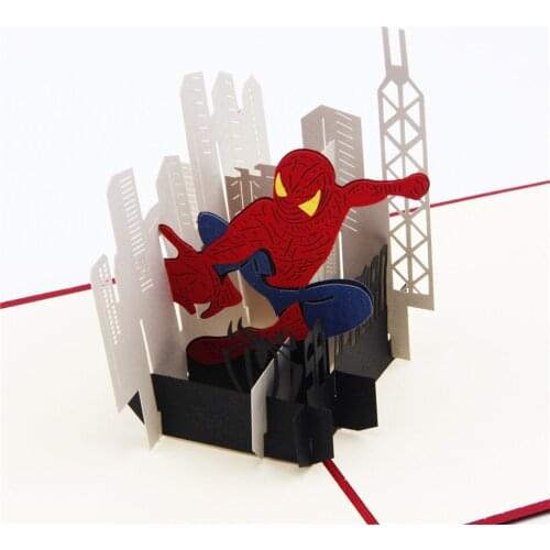 10pcs/Lot hero anime 3D pop up Card vintage birthday handmade greeting gifts cards wishes postcards crafts