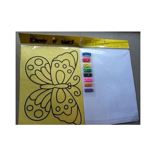 10pcs/lot, Coloured Sand painting set kit for children,boy and girl gift