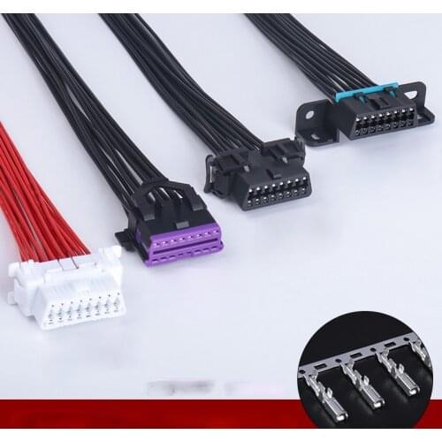 OBD2 16Pin Female Male Plug Connector Shell Cable For Toyota Honda Kia Volkswagen OBD Plastic Adapter Detection Diagnostic Tool