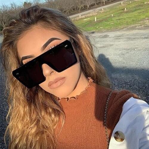 2020 Fashion Vintage Driving Sunglasses Women Men Brand Design Oversize Square Gradient Sun Glasses Pink Goggle UV400 Mirror