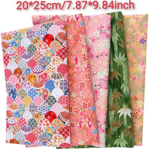 5Pcs 20*25cm Cotton Fabric Printed Cloth Sewing Quilting Fabrics For Patchwork Needlework DIY Handmade Materials Accessories