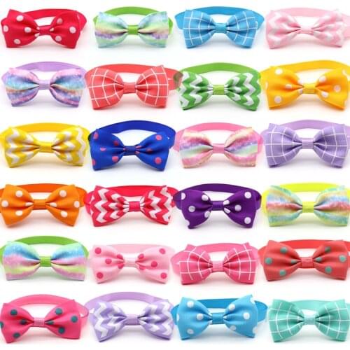 50/100 Pcs Dog Supplies Mix Styles Dogs Pet Bow Ties Adjustable Dog Grooming Bowtie Accessories Puppy Dogs Bowties Necktie