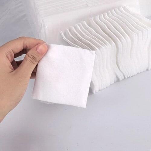 500Pcs Nail Cleaning Wipes Thick Cotton Pads 100% Cotton Permanent Makeup Pigment Wipe Pad Disposable Facial Cleaner