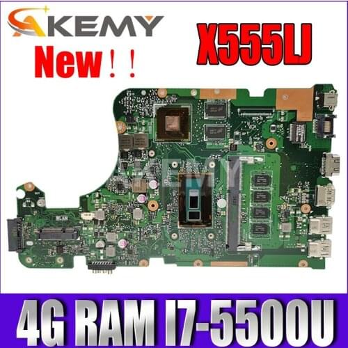 Akmey X555LJ mianboard W/ 4GB RAM I7-5500U GT920M/2GB For Asus X555LNB X555LN X555LD X555LB X555LJ X555LF laptop motherboard