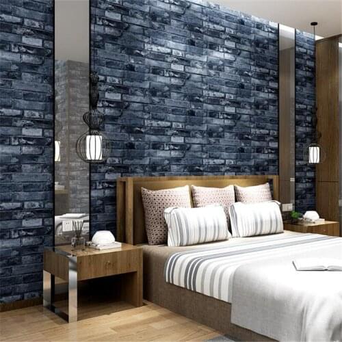 Beibehang Simulation brick blocks PVC Chinese clothing store wallpaper living room background hotel brick red brick wallpaper