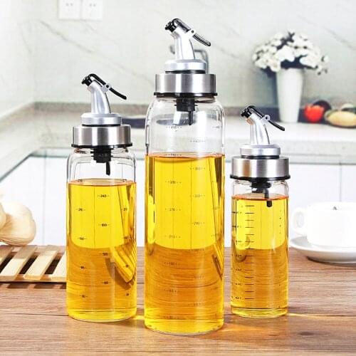 Cooking Seasoning Oil Bottle Sauce Bottle Glass Storage Bottles for Oil and Vinegar Creative Oil Dispenser For Kitchen Accessory