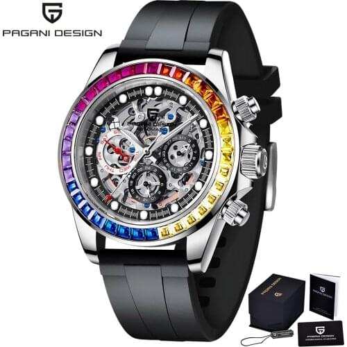 PAGANI Design 40MM Mens Mechanical Watches Top Luxury Brand Automatic Watches Mens Fashion Rubber Wristband Waterproof Watches