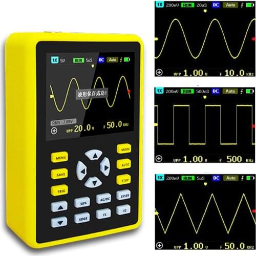Russian Warehouse YEAPOOK ADS5012h Handheld Digital Portable Oscilloscope Kit with 100MHz Bandwidth 500MS/s Sampling Rate
