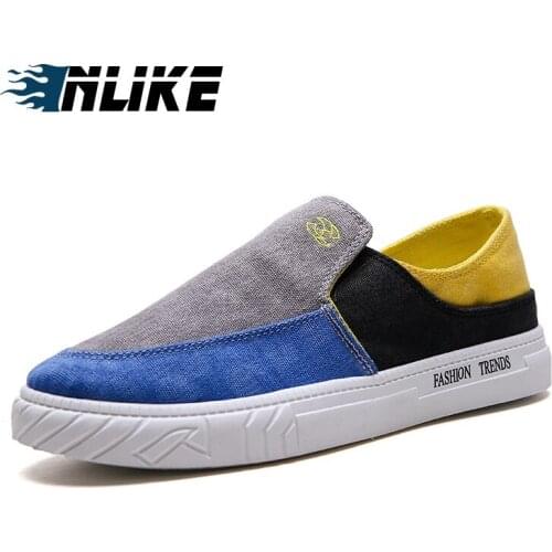 Men Canvas Shoes Male Summer Sneakers Slip On Casual Breathable Shoes