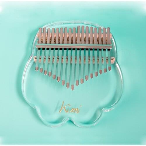 Kimi Kalimba 17 Keys Acrylic Crystal Transparent Rainbow Cat Claw Vibraphone Keyboard Thumb Piano Xylophone Musical Instrument
