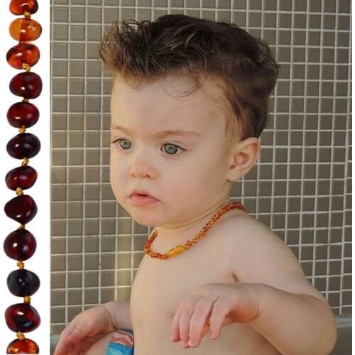WL Classic Natural Amber Necklace Supply Certificate Authenticity Genuine Baltic Amber Stone Baby Necklace Gift 10 Color 14-33cm