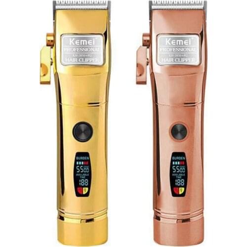Professional hair trimmer LCD rechargeable cordless hair clipper men fading blending electric haircut machine taper lever