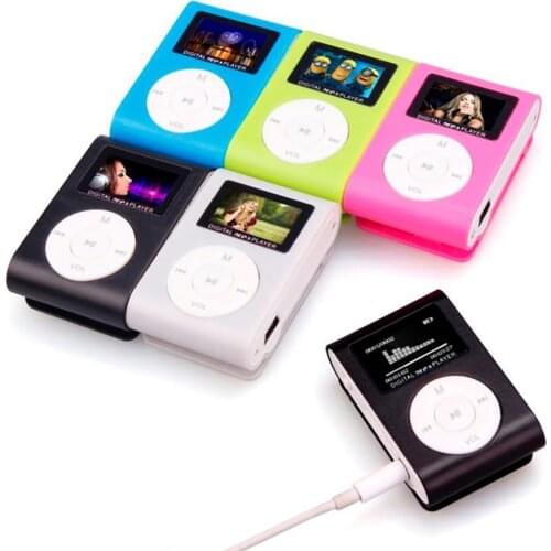 Mini MP3 player USB Clip Music Players LCD Screen Support 32GB Micro SD TF Card Sports Music Player Fashion Walkman In Stock