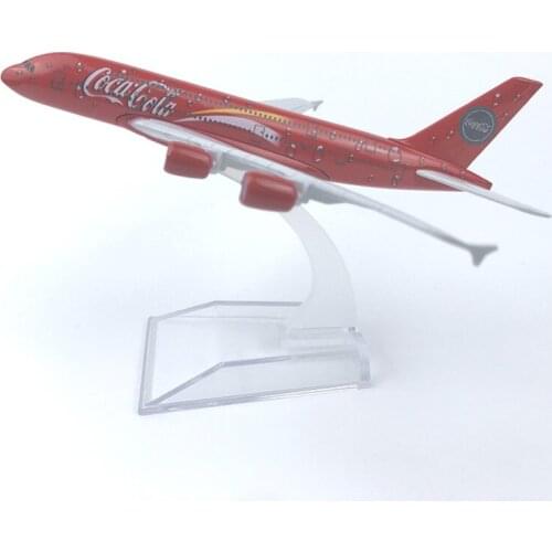 16cm Coke Model Alloy Model Airbus 380 car Accessories Diecast Aircraft Toys Airplane Airliner Kid Gifts Collectible