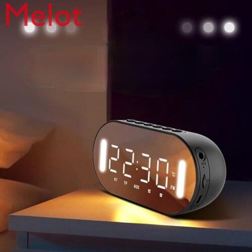 Fashion Luxury Bluetooth Speaker Multi-Purpose Alarm Clock Student Rechargeable Bedroom Simple Home Subwoofer
