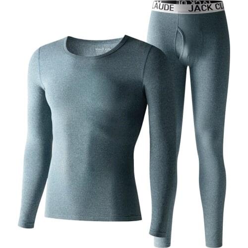Men Long Johns Winter Thermal Underwear Sets Male Stretch Warm Thermo Underwear Spring Autumn