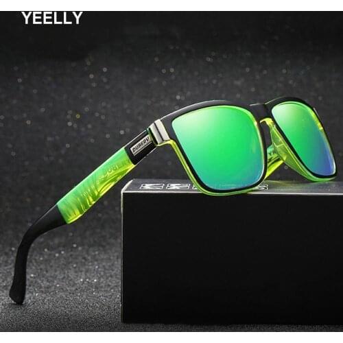 Men Sports Sunglasses Anti-glare Eyeglass Driving Glasses Polarized Eyewear PC Rectangle Fashion Material UV400 Outdoor D518