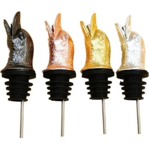 New Fancy Creative Fancy Duck Head Wine Mouth Metal Sealed Silicone Ring Pouring Tool Bar Home Wine Tool Court Gift