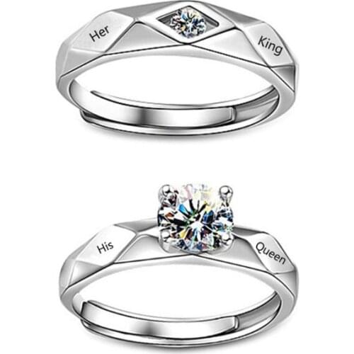 Couple Rings Wedding Rings Men Women Alloy Ring Sets Romantic Jewelry Couples Ring for Lovers Anniversary Accessories