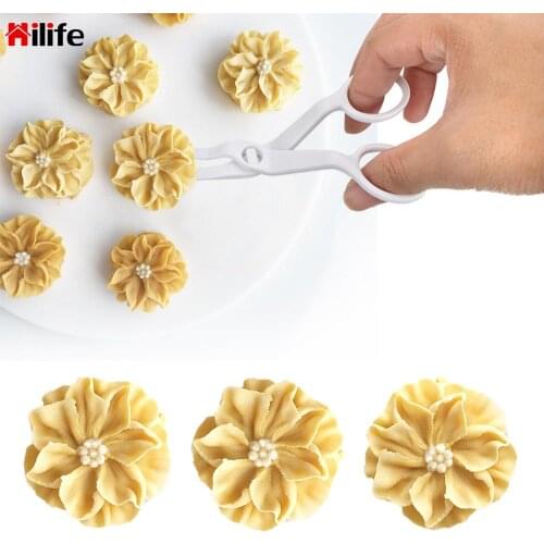 Plastic Scissors for Cream Flower Transfer Baking Pastry Tools Flower Tray Fondant Cake Decorating Tool