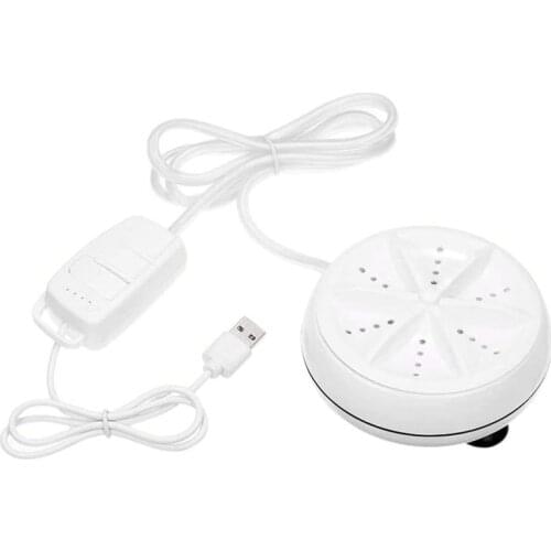 2 in 1 Portable Mini Washing Machine Ultrasonic Washer with USB Cable Convenient for RV Travel Trip