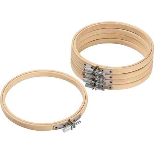 5 Pcs Embroidery Hoop, Bamboo Hoop,Cross Stitch Hoop, Hoop for Hand Embroidery, Hoop Art, Embroidery Display, Smooth, no Burr