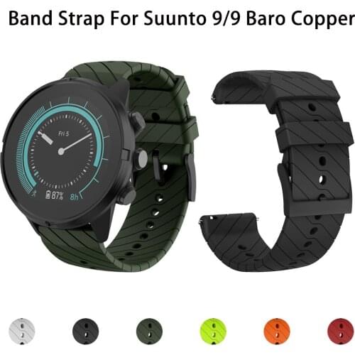 24mm Silicone Wristband Strap For SUUNTO 7 Wrist HR Sport Replacement Watchband For Suunto 9/D5/ Spartan Smart Watch Accessories